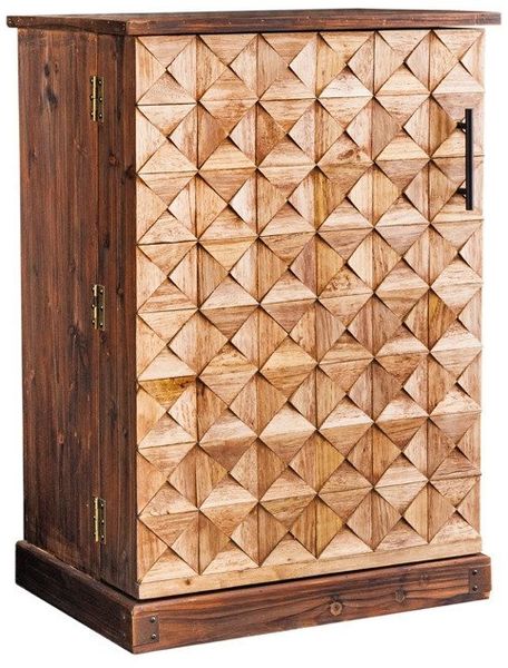 riess-ambiente Barschrank BODEGA 90cm natur - Pinienholz, Glashalter, Schubladen, handgefertigt (Einzelartikel, 1-St) Design Weinregal - ideal zur Unterbringung von Flaschen und Vorräten