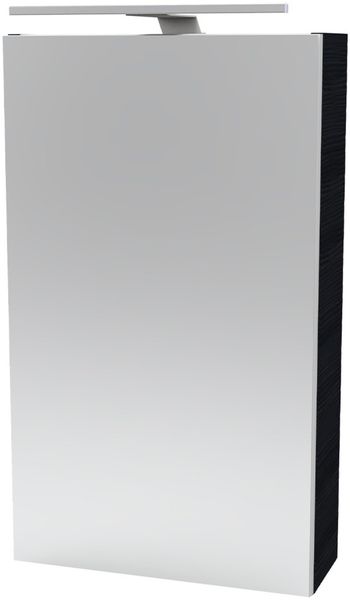 Fackelmann SBC B.PERFEKT Gäste-WC Spiegelschrank 40 cm, Anthrazit Holzoptik, links