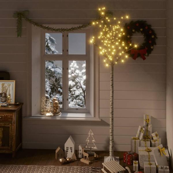 vidaXL Weihnachtsbaum 200 LEDs 2,2 m Warmweiß Indoor Outdoor 328684