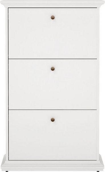 ebuy24 Schuhschrank Venedig Schuhschrank mit 3 Klappen in weiß.