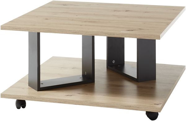 Couchtisch >Zera< in Artisan Eiche Dekor, Melamin - 80x40x80cm (BxHxT)