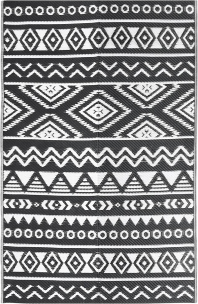 vidaXL Outdoor-Teppich ARAKIL Schwarz 190x290 cm PP 316980