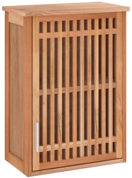 vidaXL Wand-Badschrank 42x23x60 cm Massivholz Nussbaum 350357