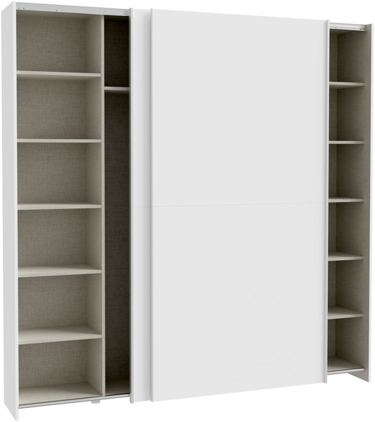 Schwebetürenschrank >HOME NOOK< 12 Böden, in Weiss - 200,1x210x39,1cm (BxHxT) Bild 3
