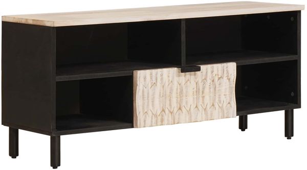vidaXL TV-Schränk Weiße gewaschene Oberfläche 100 x 33 x 46 cm 4017880