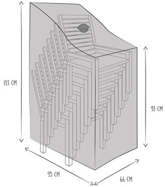 Schutzhülle für 6-8 Stapelsessel 95x133cm mit Belüftung