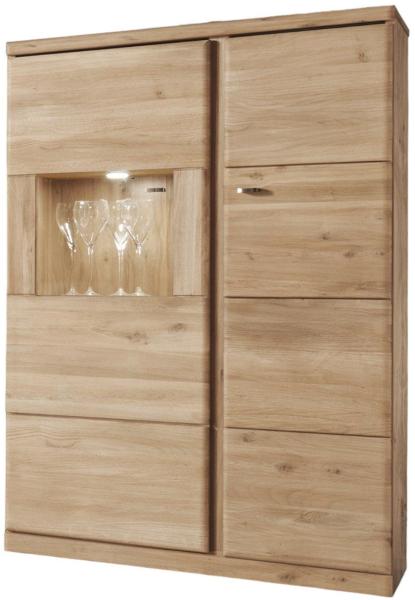 Stauraumschrank Teilmassiv Ianisha 90x140x41 Stauraumelement Wildeiche Bianco geölt 20115