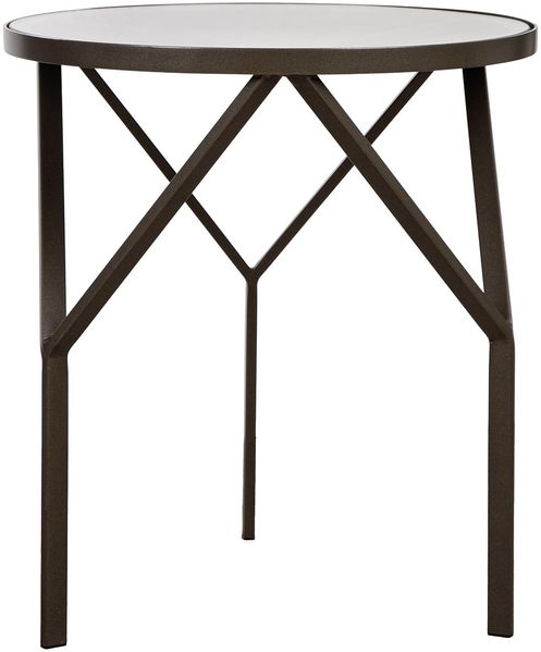 GILDE Beistelltisch Triade - Metall - anthrazitfarben - runde Form - metallische Optik - Ø 44 cm x Höhe 49 cm