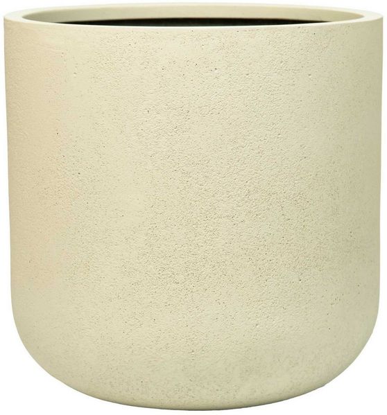 VIVANNO Blumentopf Fiberglas CHICO Rund - Vesuvbeige Matt (1 St), 40x40 cm
