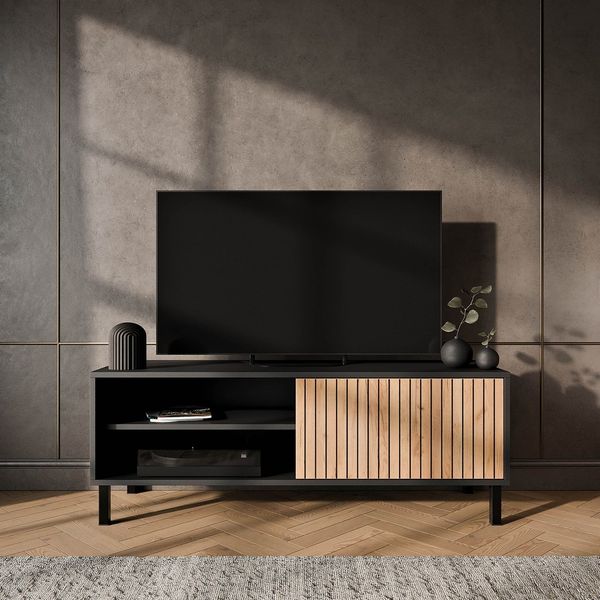 Planetmöbel TV-Board LIORA TV-Schrank 120 cm (TV-Schrank für Wohnzimmer, stehend), Fernsehschrank ideal für Fernseher bis zu 55 Zoll