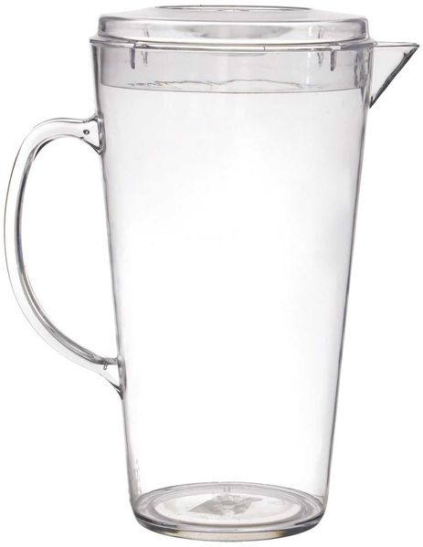 HOME DECO FACTORY, KA0239, Pitcher with 4 Colored Bain de Soleil Glasses, ideal for barbecues and picnics, in Resistant Glass, Easy to clean, transparent, Yellow and Green, 1L