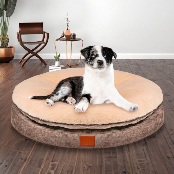 Wahre Tierliebe Tierbett - Premium Hunde Insel "Easy" - orthopädisch und flauschig -