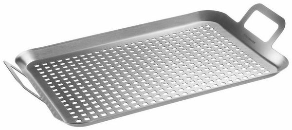 WESTMARK Grillpfanne flach & groß, langlebig, spülmaschinengeeigent – Rostfreier Edelstahl