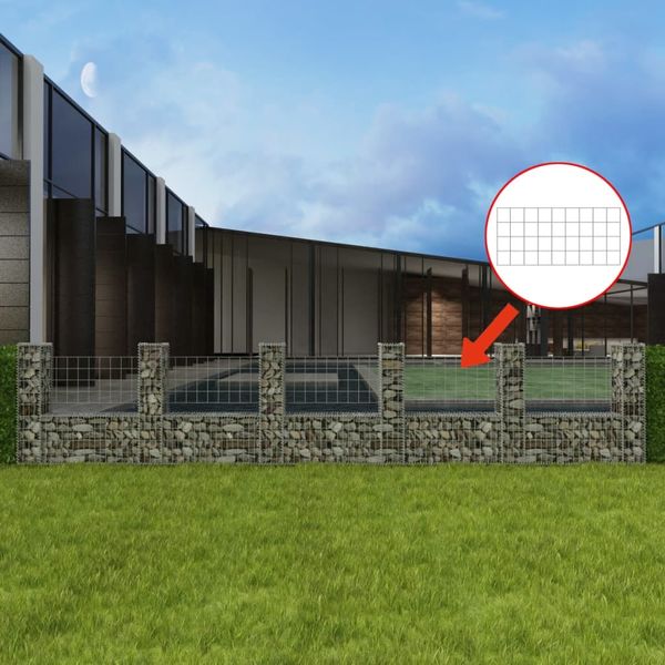vidaXL Gabionenkorb U-Form Stahl 570×20×100 cm 142547