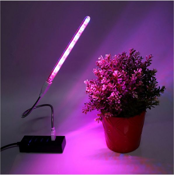 Sunicol Pflanzenlampe LED Pflanze Wachsen Lichtleiste, Rot Blau Spektrum, USB,5V, LED-Pflanzenwachstumsleuchte mit USB-Kabel, für Zimmerpflanzen