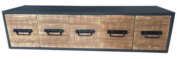 HTI-Living Wandboard Wandregal Ingrid Industrial Stil mit 5 Schubladen und Ablagefläche, Stück 1-tlg.