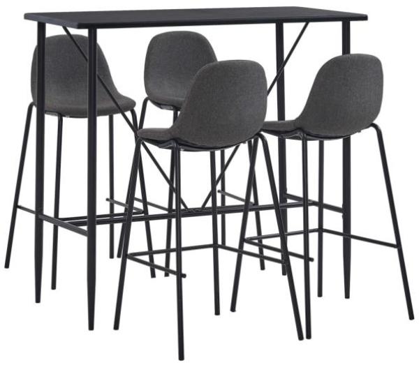 vidaXL 5-tlg. Bar-Set Stoff Dunkelgrau [3051295]