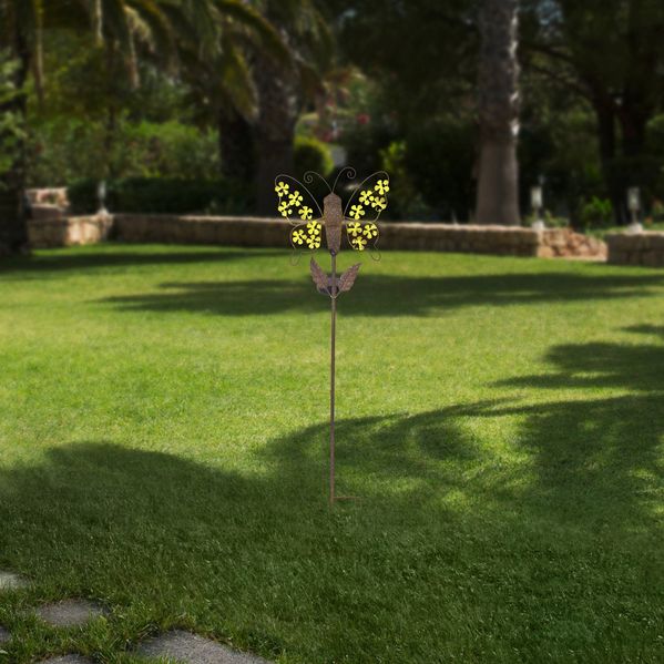 Ambia Garden Solarleuchte, Metall rost, 4 x 90.5 x 22.5 cm, mit LED-Leuchtmittel