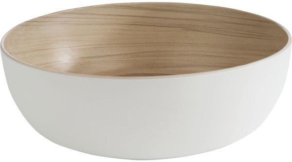 APS Frida Schale Holzoptik/weiß, Inhalt: 4,70 Liter, Höhe: 95 mm, ø: 300 mm
