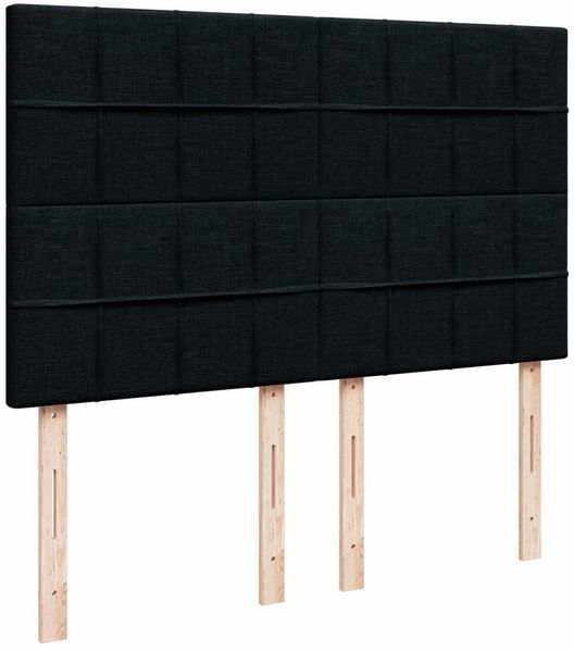 vidaXL Boxspringbett mit Matratze Schwarz 140x190 cm Stoff 3294353 Bild 9