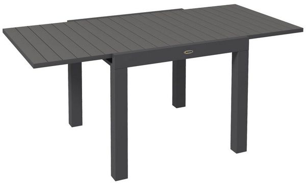 Outsunny Gartentisch Erweiterbarer Esstisch für 6 Personen (Terrassentisch, 1-St, Balkontisch), bis 70 kg belastbar Aluminium Grau 81,162 x 80 x 75 cm