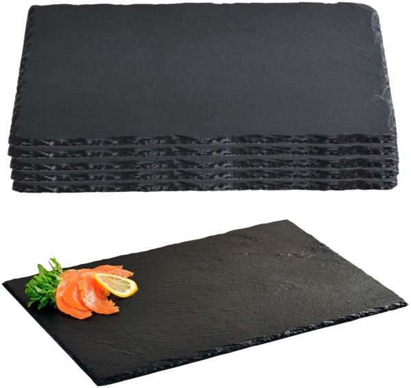 5 Stück Buffetplatte aus Schiefer - 40 x 30 cm