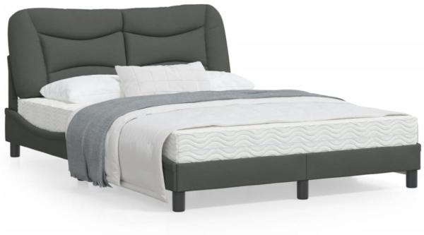 vidaXL Bettgestell ohne Matratze "Hvar" Dunkelgrau 140x200 cm Stoff 3207773