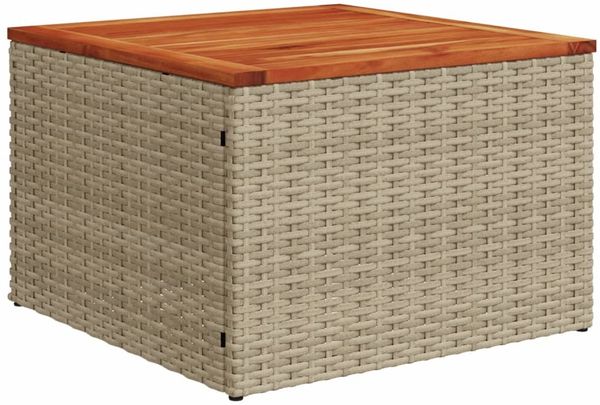 vidaXL 11-tlg. Garten-Sofagarnitur mit Kissen Beige Poly Rattan 3227802 Bild 3