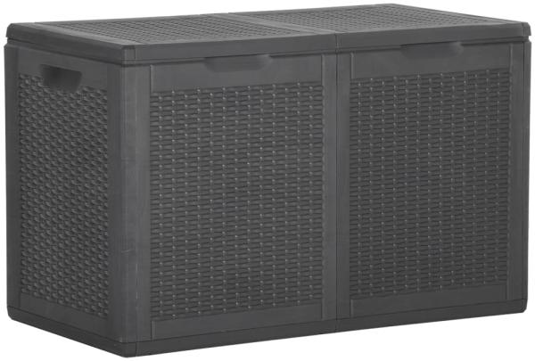 vidaXL Garten-Aufbewahrungsbox 180 L Schwarz PP Rattan 151228