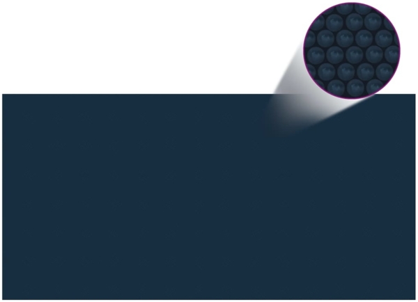 vidaXL Treibende Pool-Solarplane PE 488x244 cm Schwarz und Blau 92988