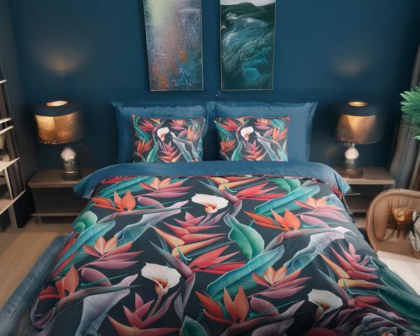 good morning Wendebettwäsche Linea, Satin, 2 teilig, 100% Baumwolle, Renforcé, Reißverschluss, Wendeoptik, Blumen