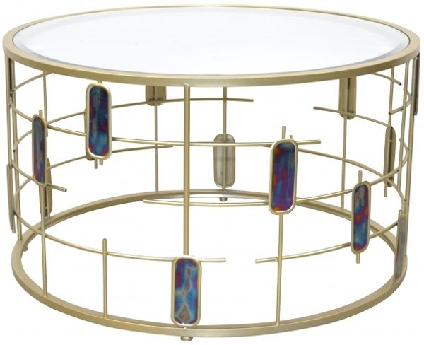 Couchtisch aus Metall "Renate" gold