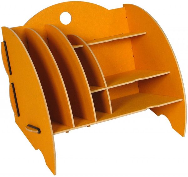 Werkhaus - Ablage Mini Organizer Gelb Briefablage Stiftehalter Box Schreibtisch