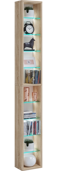 VCM Standregal Rasato 918196 Sonoma-Eiche H. 155 x B. 21 x T. 14 cm