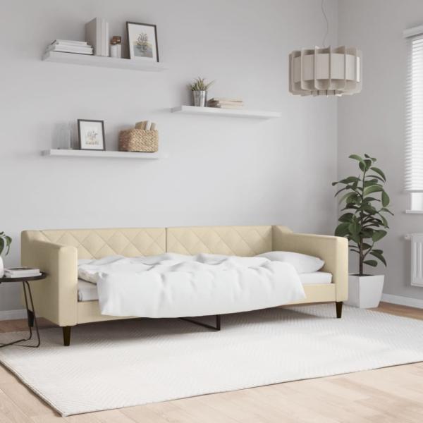 vidaXL Tagesbett Creme 80x200 cm Stoff 354160