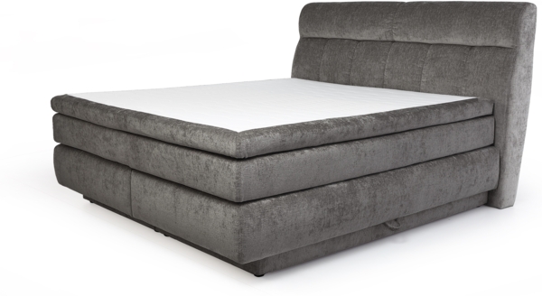 Jockenhöfer 'Queen' Boxspringbett, 180x200 cm, Chenille Grau