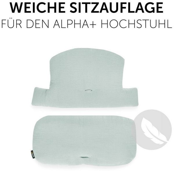 Hauck Stuhlauflage für Alpha+ und Beta+ Hochstuhl (Highchair) Muslin Mint