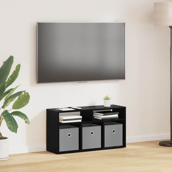 vidaXL Lowboard mit Schubladen Schwarz Eichen-Optik 72 x 22,5 x 38 cm 8000573