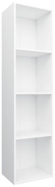 vidaXL Bücherregal/TV-Schrank Weiß 36×30×143 cm Holzwerkstoff 800144