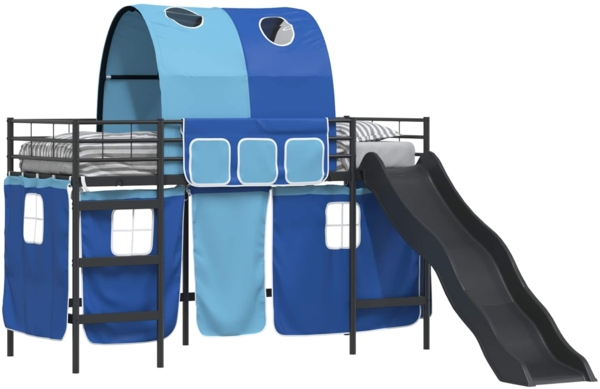 vidaXL Schwarz und Blau 90x190 cm 42020838