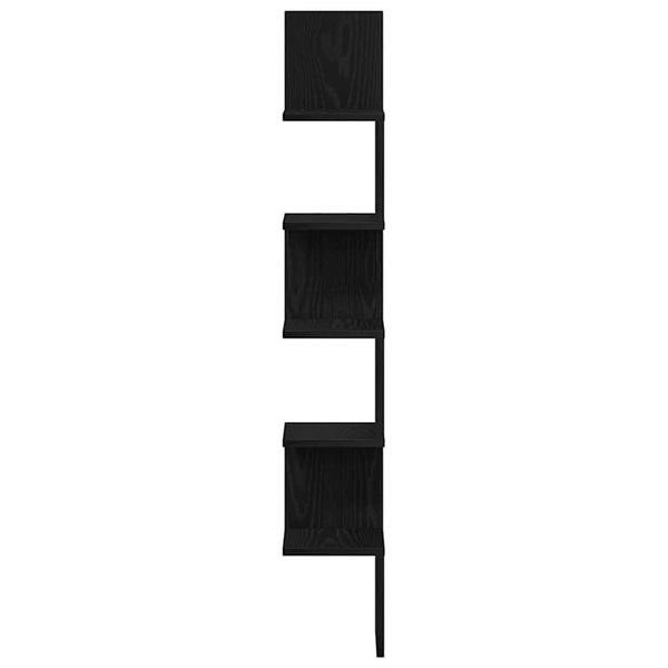 vidaXL Eckregal Schwarz Eichen-Optik 20 x 20 x 127,5 cm Holzwerkstoff 862656 Bild 5