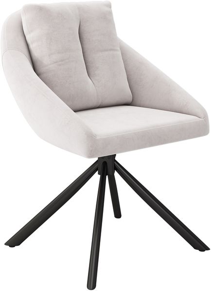 2er-Set Drehstühle in Beige, 79x59x65 cm – ergonomischer Samtstuhl mit Rollen und Metallgestell Bild 9