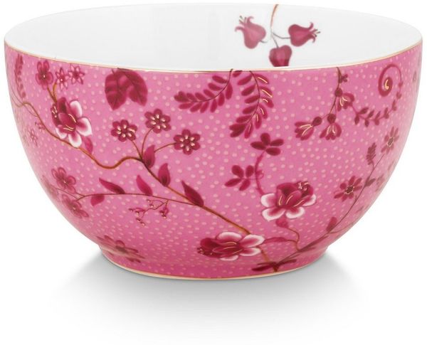 PiP Studio Schale Jolie Flowers Pink Bowl 12cm, Porzellan, (Schüsseln & Schalen)
