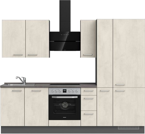 nobilia® Küchenzeile "Riva premium", vormontiert, Ausrichtung wählbar, Breite 270 cm, ohne E-Geräte