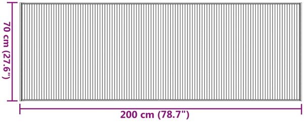 vidaXL Teppich Rechteckig Braun 70x200 cm Bambus 376872 Bild 8