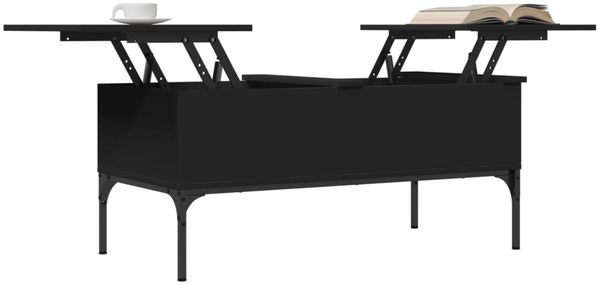 vidaXL Couchtisch Schwarz 100x50x45 cm Holzwerkstoff und Metall 845411 Bild 4