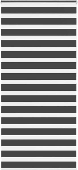 vidaXL Doppelrollo Schwarz 110x200 cm Stoffbreite 105,9 cm Polyester 4014263
