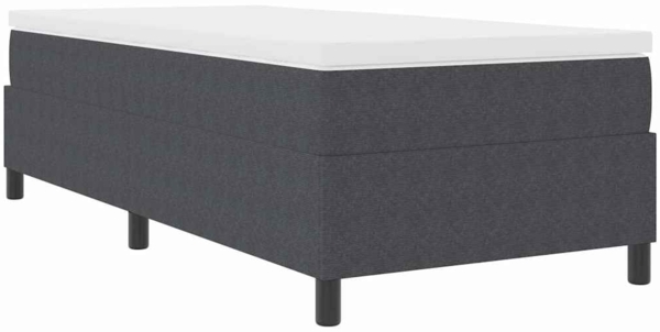 vidaXL Boxspringbett Dunkelgrau und Weiß 203 x 80 x 60 cm Cordstoff 3337433
