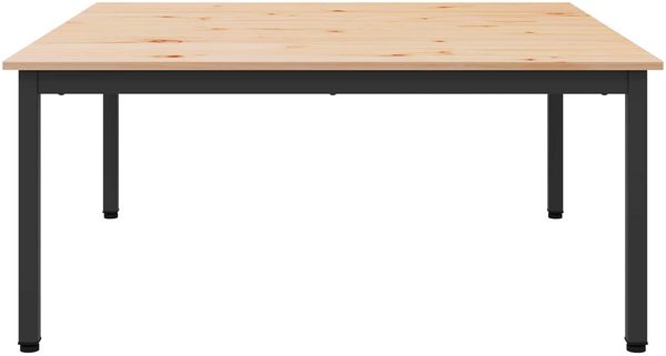 vidaXL Couchtisch Natur 100 x 100 x 45 cm Massives Kiefernholz 892769 Bild 6