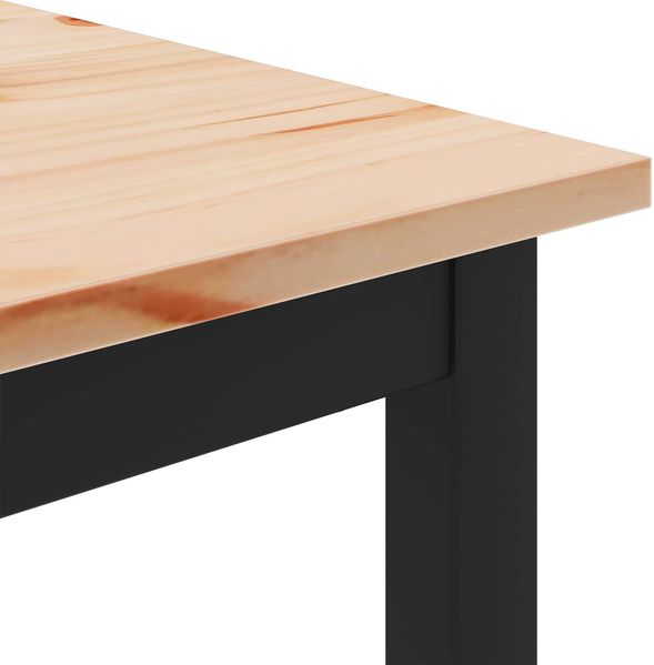 vidaXL Couchtisch Natur 100 x 100 x 45 cm Massives Kiefernholz 892769 Bild 7